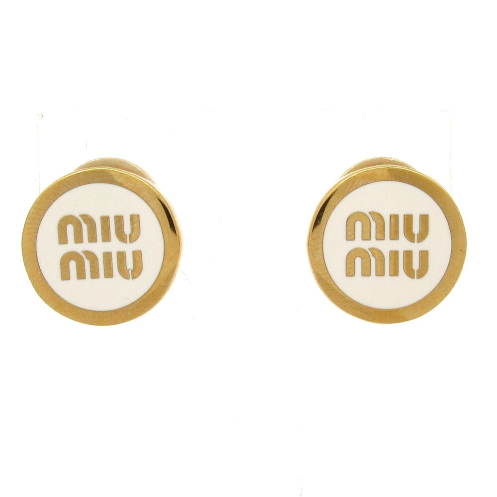 Miu Miu Earrings Gold White
